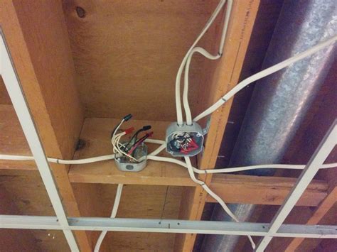 how to install junction box in drop ceiling|installing ceiling outlet box.